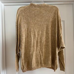 Camel Colored Mock Neck Sweater